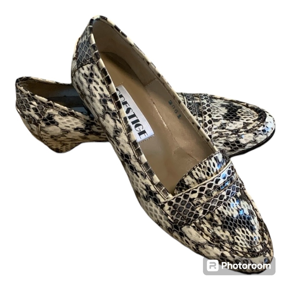 Prestige mid heel lady shoes,snake skin pattern